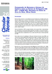 Thumbnail de Comparação de biomassa e estoque de carbono entre os clones de seringueira IAN 837 e RRIM 600, plantados em solos da Zona da Mata, Minas Gerais.