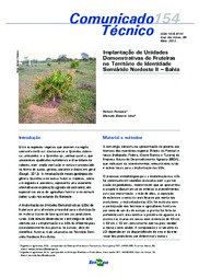 Thumbnail de Implantação de unidades demonstrativas de fruteiras no território de identidade Semiárido Nordeste II - Bahia.