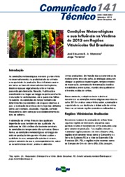 Thumbnail de Condições meteorológicas e sua influência na vindima de 2013 em regiões vitivinícolas Sul Brasileiras.
