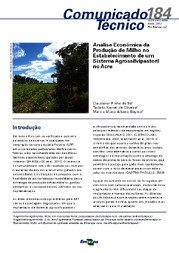 Thumbnail de Análise econômica da produção de milho no estabelecimento de um sistema agrossilvipastoril no Acre.