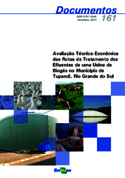 Thumbnail de Avaliação técnica-econômica das rotas de tratamento dos efluentes de uma usina de biogás no município de Tupandi, Rio Grande Sul.