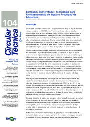 Thumbnail de Barragem subterrânea: tecnologia para armazenamento de água e produção de alimentos.
