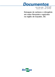 Thumbnail de Estoques de carbono e nitrogênio em solos florestais e agrícolas na região de Caçador, SC.