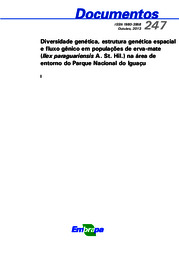 Thumbnail de Diversidade genética, estrutura genética espacial e fluxo gênico em populações de erva-mate (Ilex paraguariensis A. St. Hil.) na área de entorno do Parque Nacional do Iguaçu.