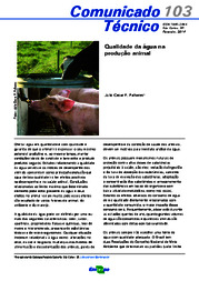 Thumbnail de Qualidade da água na produção animal.