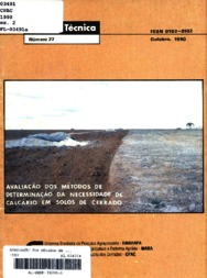 Thumbnail de Avaliação dos métodos de determinação da necessidade de calcário em solos de cerrado.