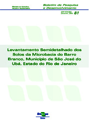 Thumbnail de Levantamento semidetalhado dos solos da microbacia do Barro Branco, município de São José do Ubá, Estado do Rio de Janeiro.