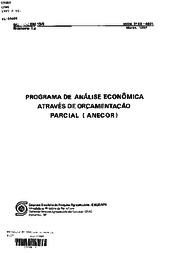 Thumbnail de Programa de análise econômica através de orçamentação parcial (ANECOR).