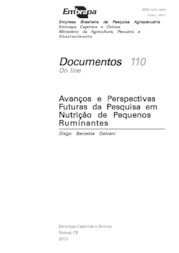 Thumbnail de Avanços e perspectivas futuras da pesquisa em nutrição de pequenos ruminantes.
