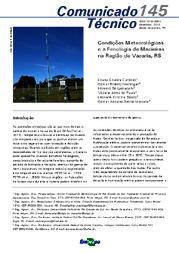 Thumbnail de Condições meteorológicas e a fenologia de macieiras da região de Vacaria, RS.