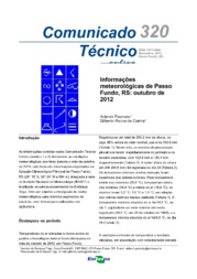Thumbnail de Informações meteorológicas de Passo Fundo, RS: outubro de 2012.