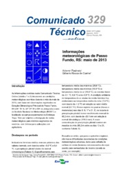 Thumbnail de Informações meteorológicas de Passo Fundo, RS: maio de 2013.