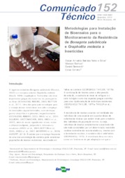 Thumbnail de Metodologias para instalação de bioensaios para o monitoramento da resistência de bonagota salubricola e grapholita molesta a inseticidas.