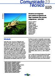 Thumbnail de Eficiência de fungicidas para controle de giberela em trigo: resultados dos ensaios cooperativos - safra 2011.
