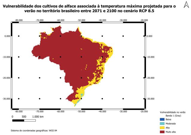 Imagem de Mapas de risco climático para a produção de alface