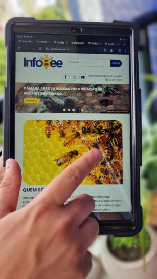 Tela do aplicativo infobee 2